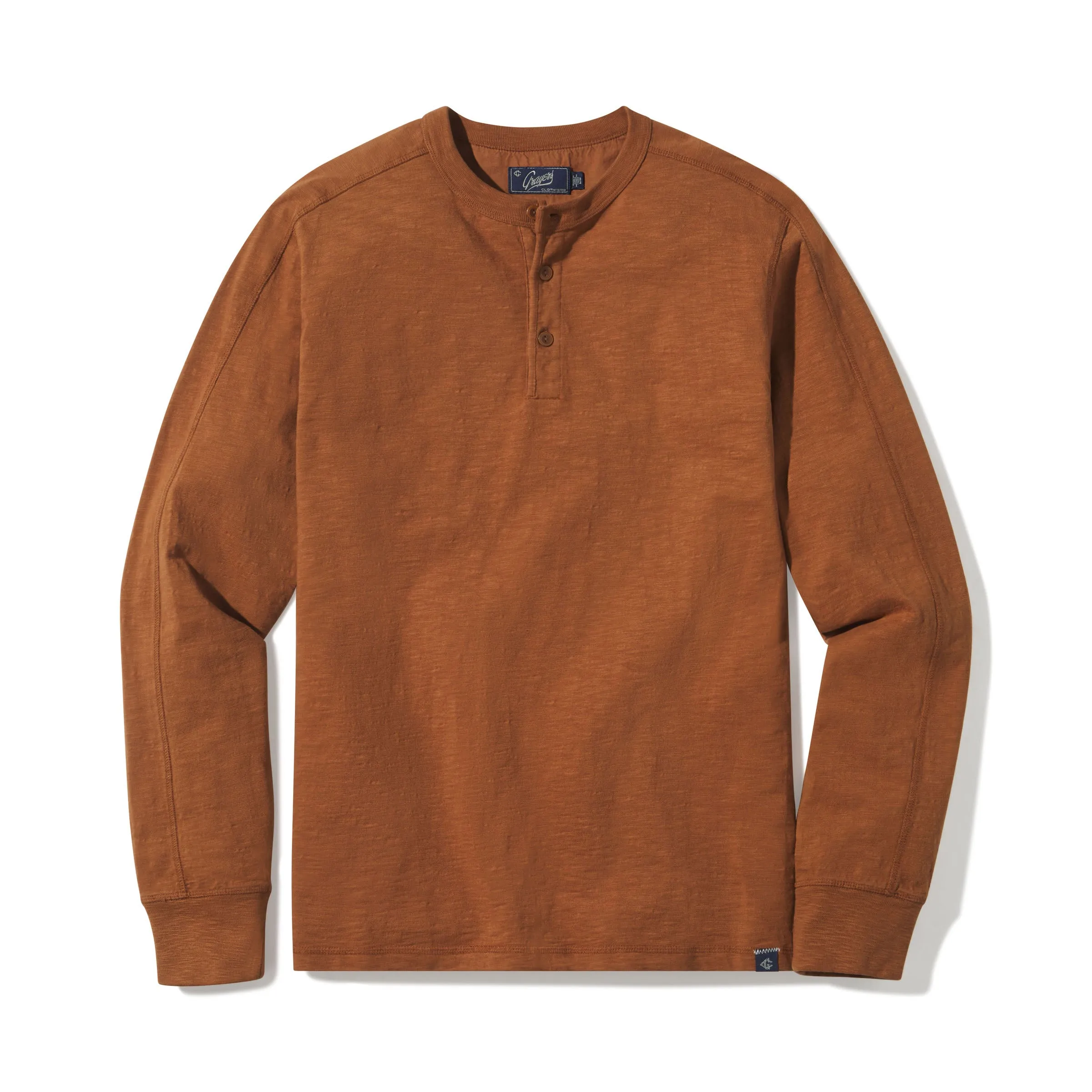 New Cooper Garment Dyed Henley - Monks Robe