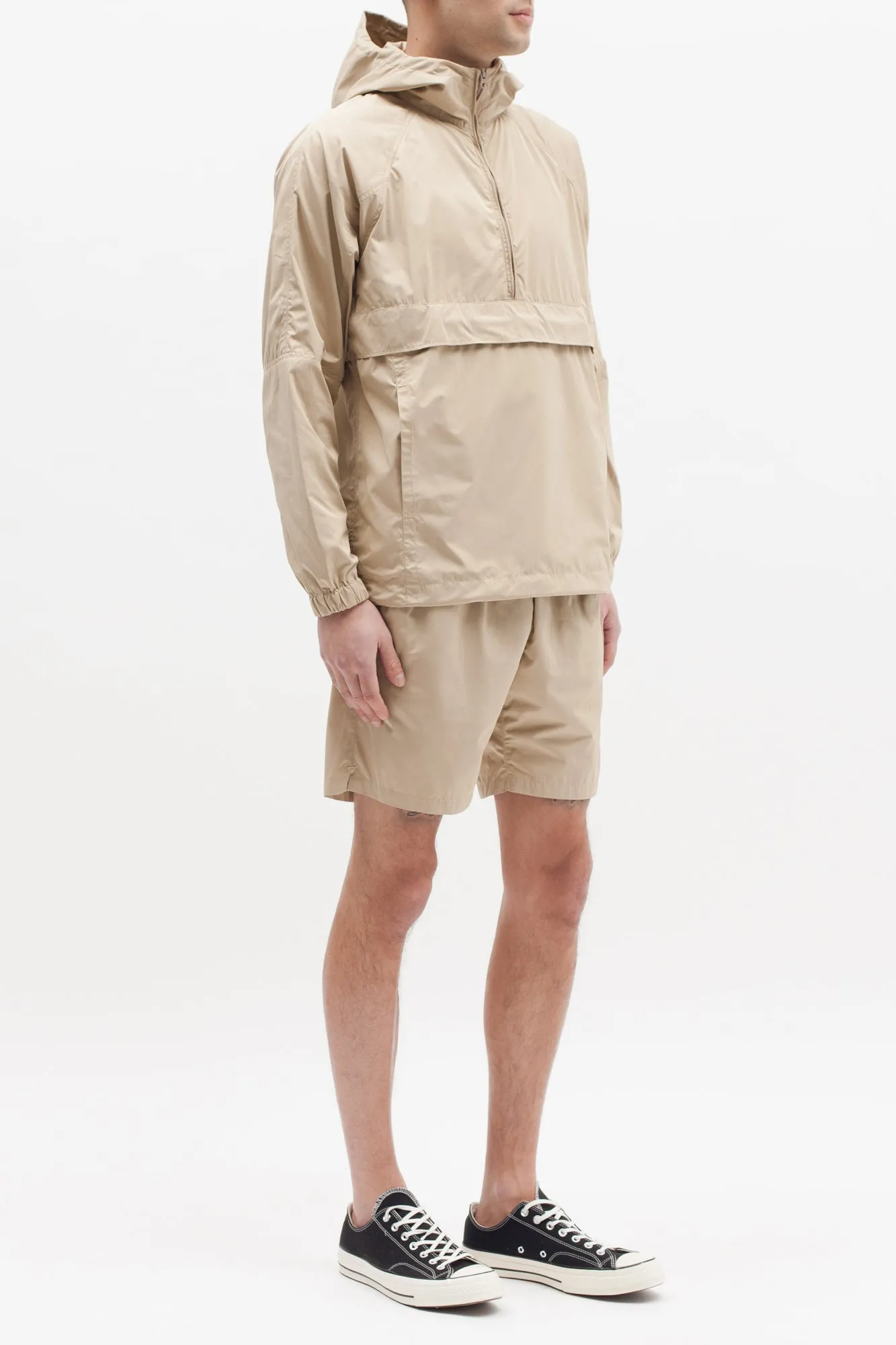 Nylon Popover Jacket - Beige