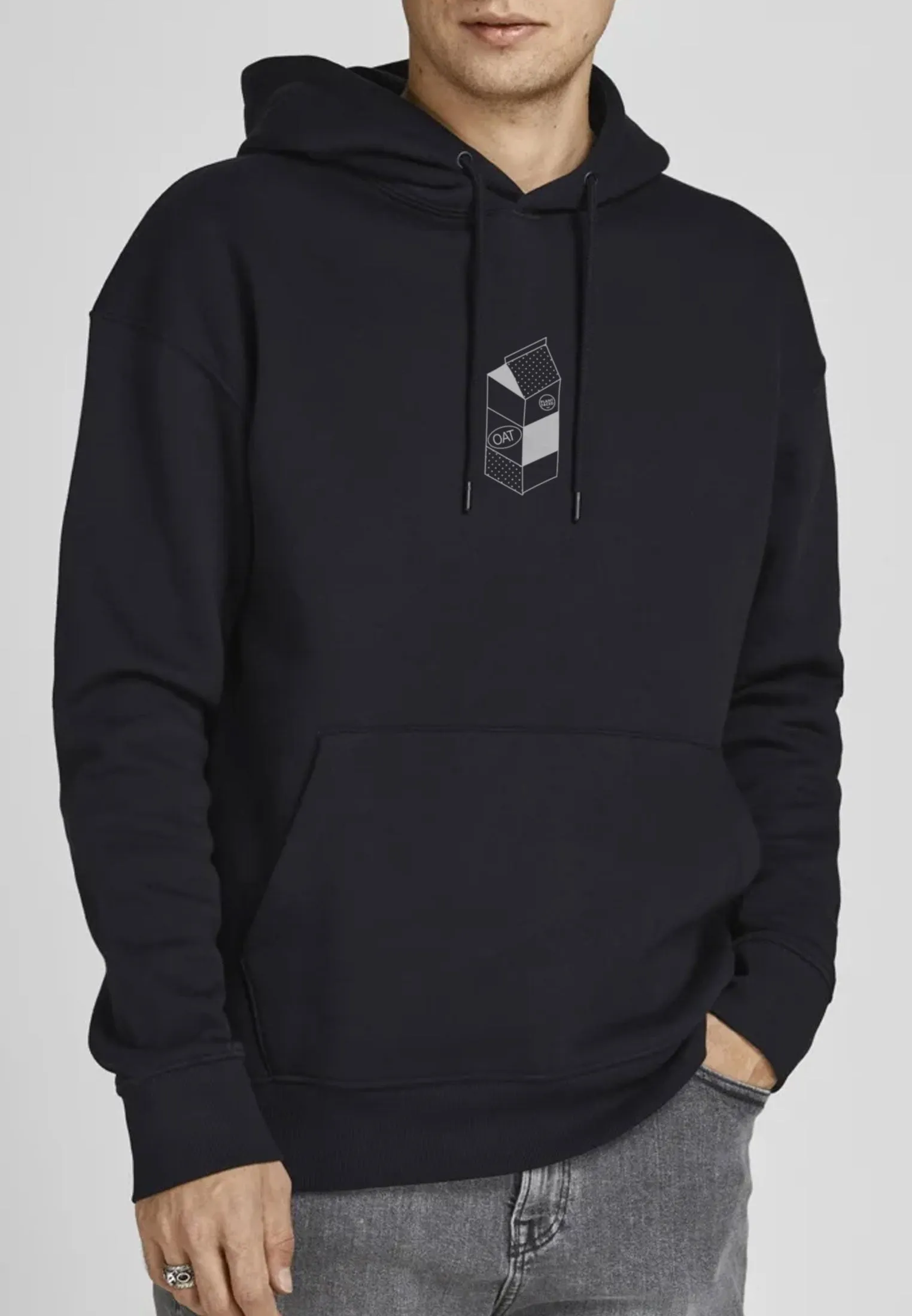 Oat Is The Goat Organic Hoodie - Black