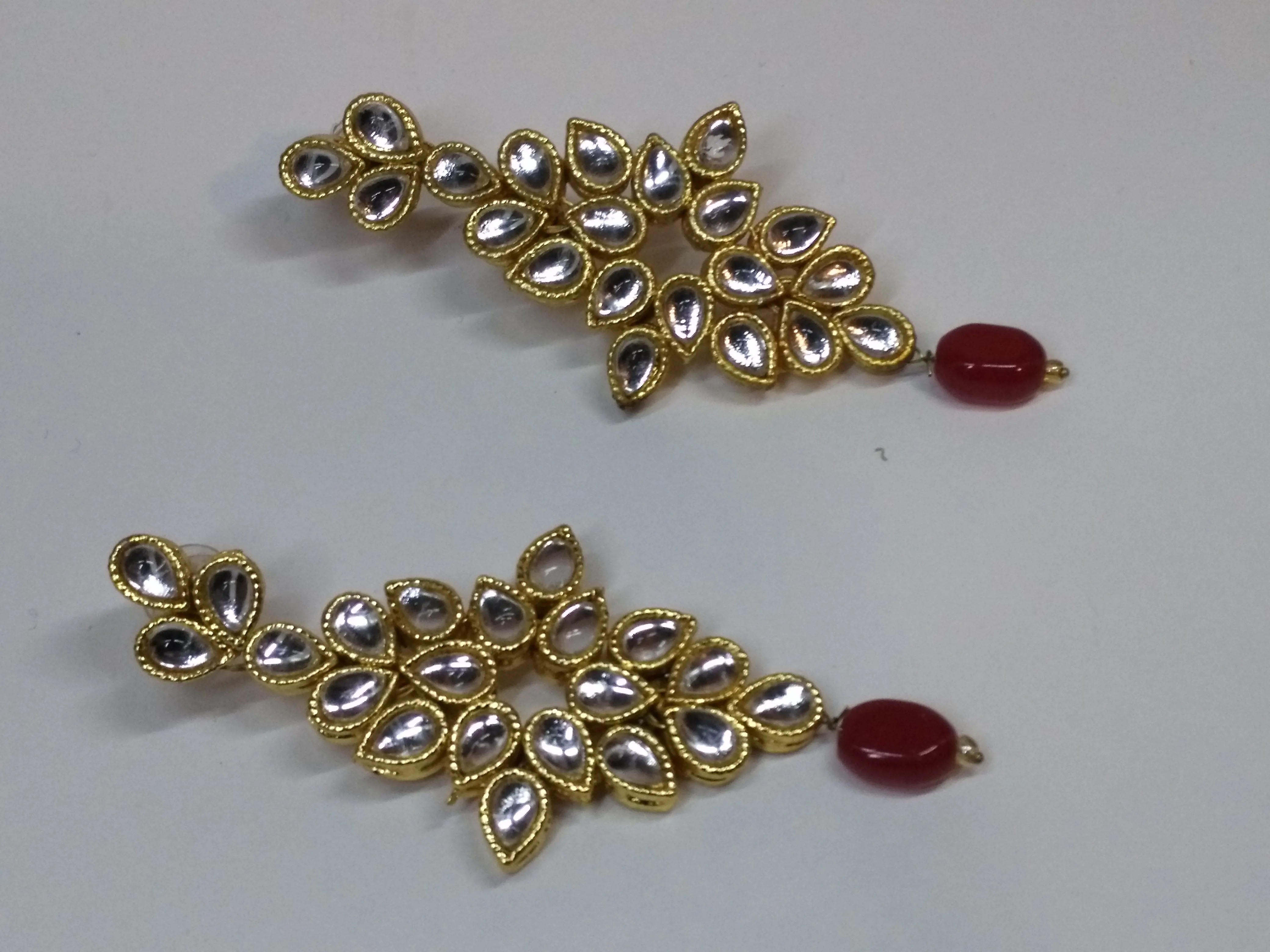 Old Heritage Style Earrings with Kundan work