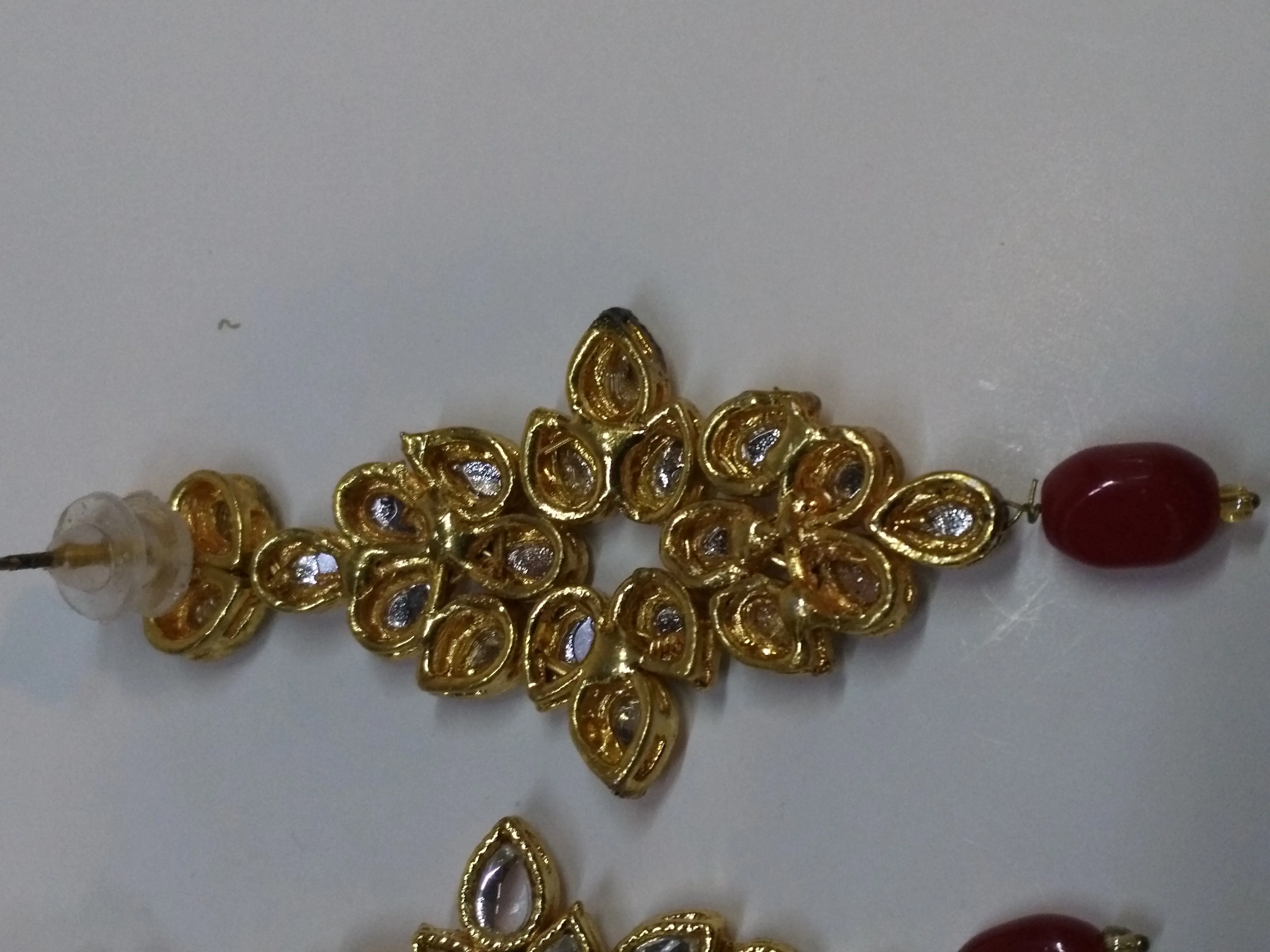 Old Heritage Style Earrings with Kundan work