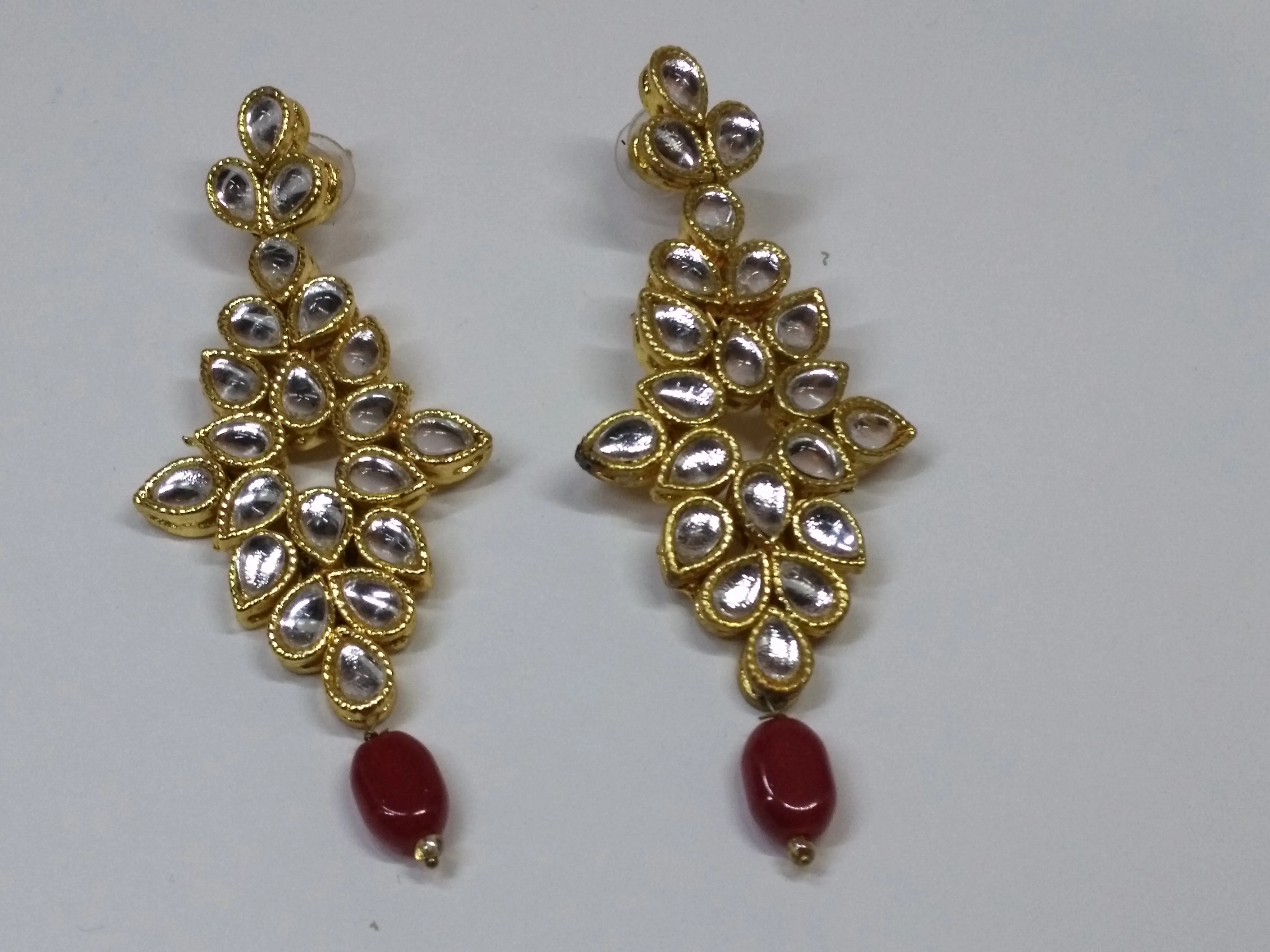 Old Heritage Style Earrings with Kundan work