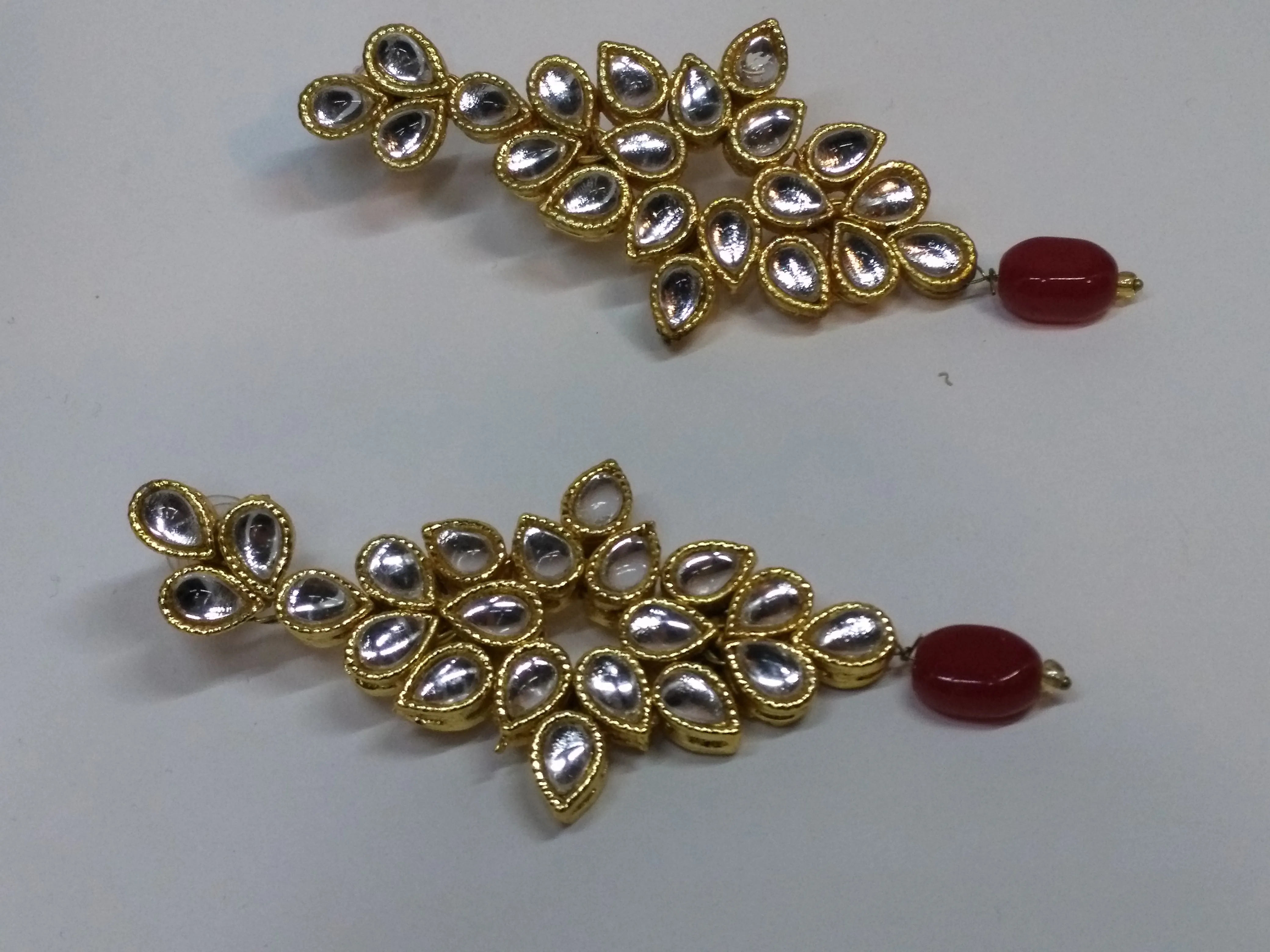 Old Heritage Style Earrings with Kundan work