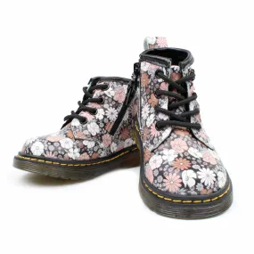 Piper Finn - Black Floral - Combat Boot 12M