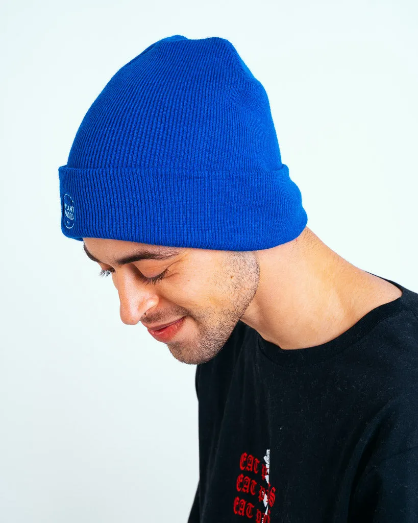 Plant Faced Beanie - Royal Blue