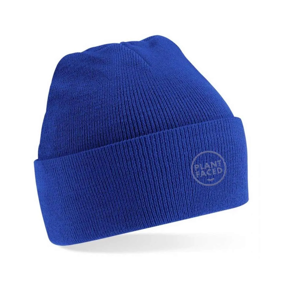 Plant Faced Beanie - Royal Blue