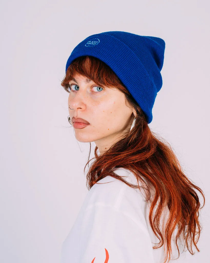 Plant Faced Beanie - Royal Blue