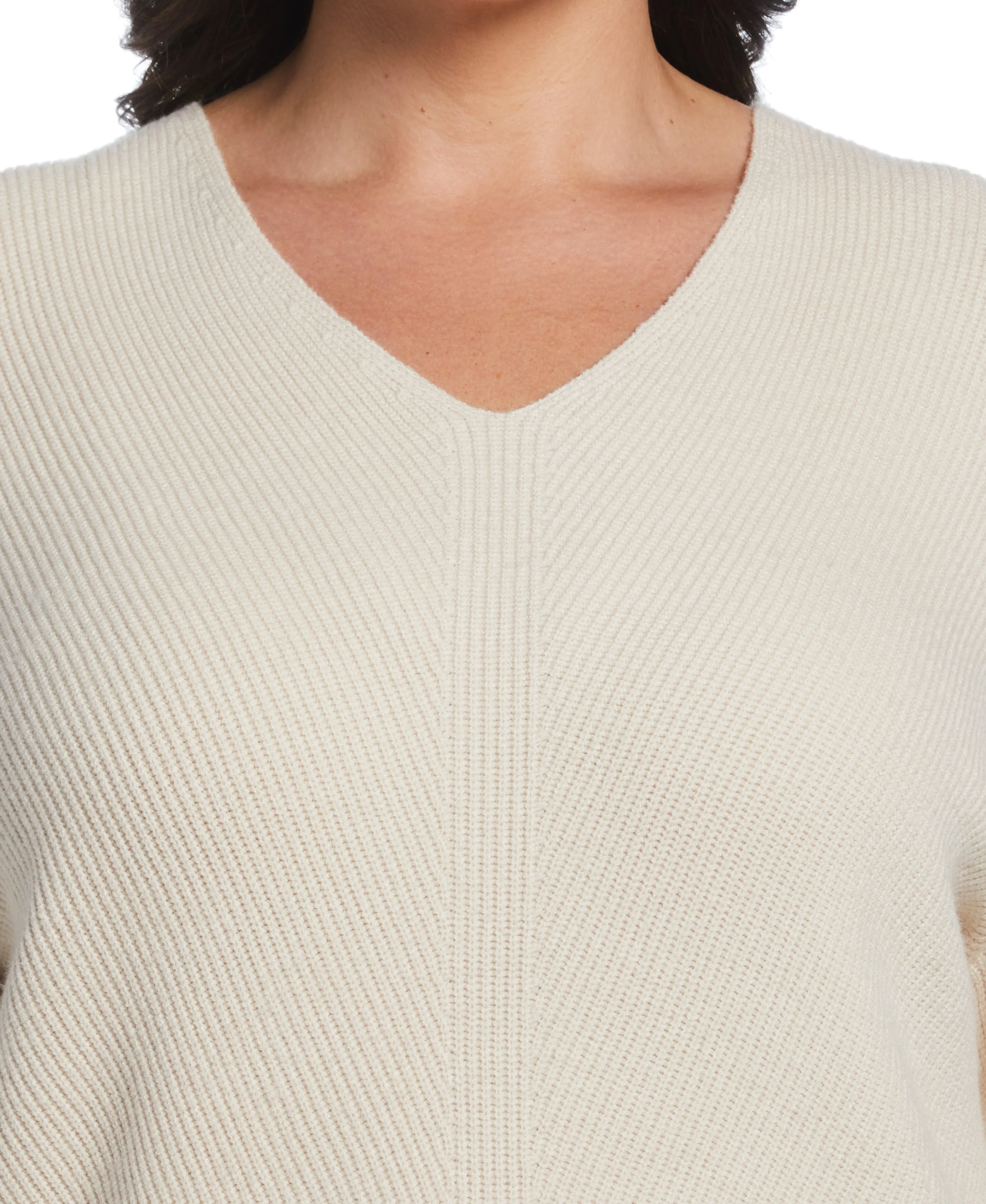 Plus Size Essential Ribbed V-Neck Sweater