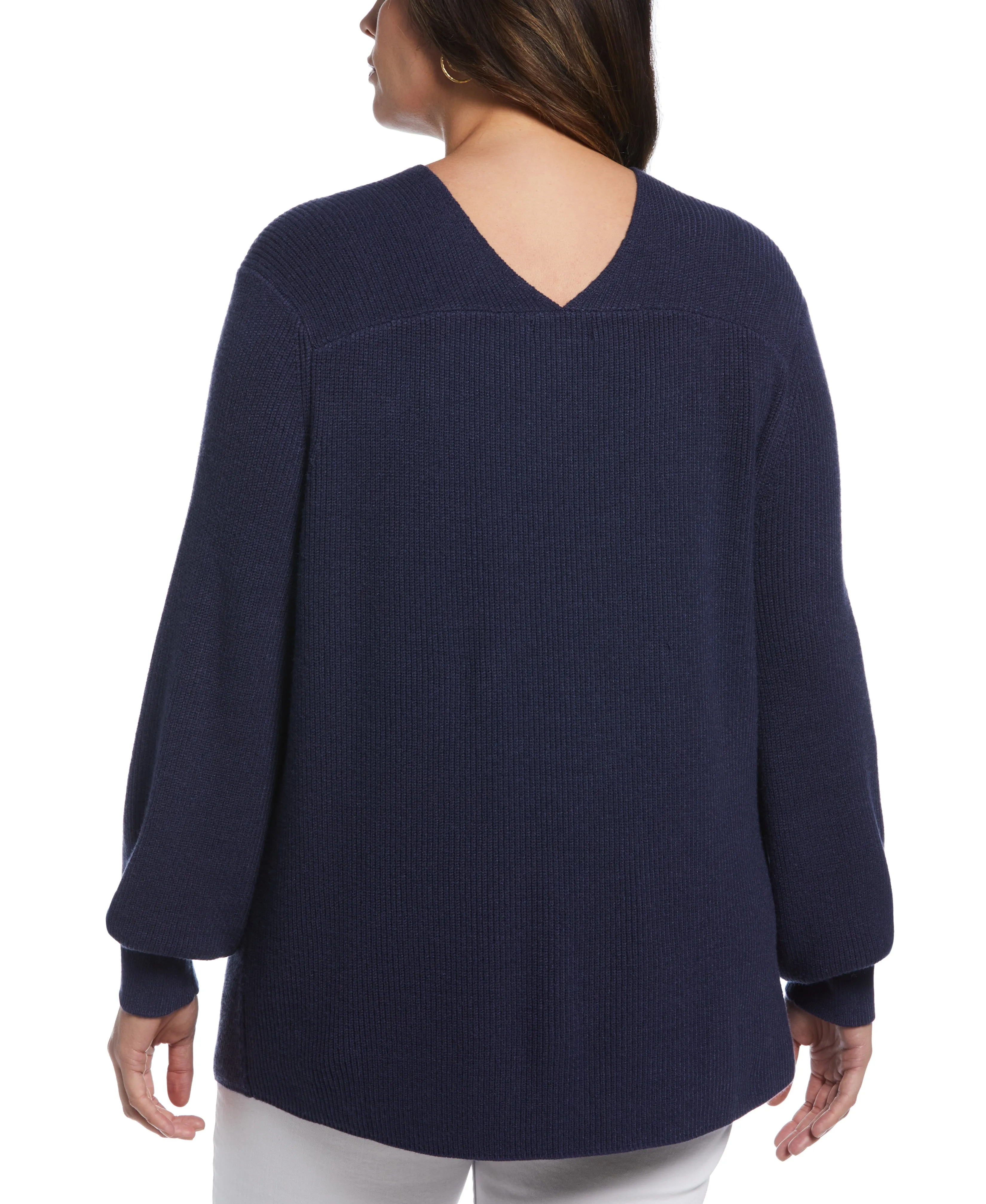 Plus Size Essential Ribbed V-Neck Sweater