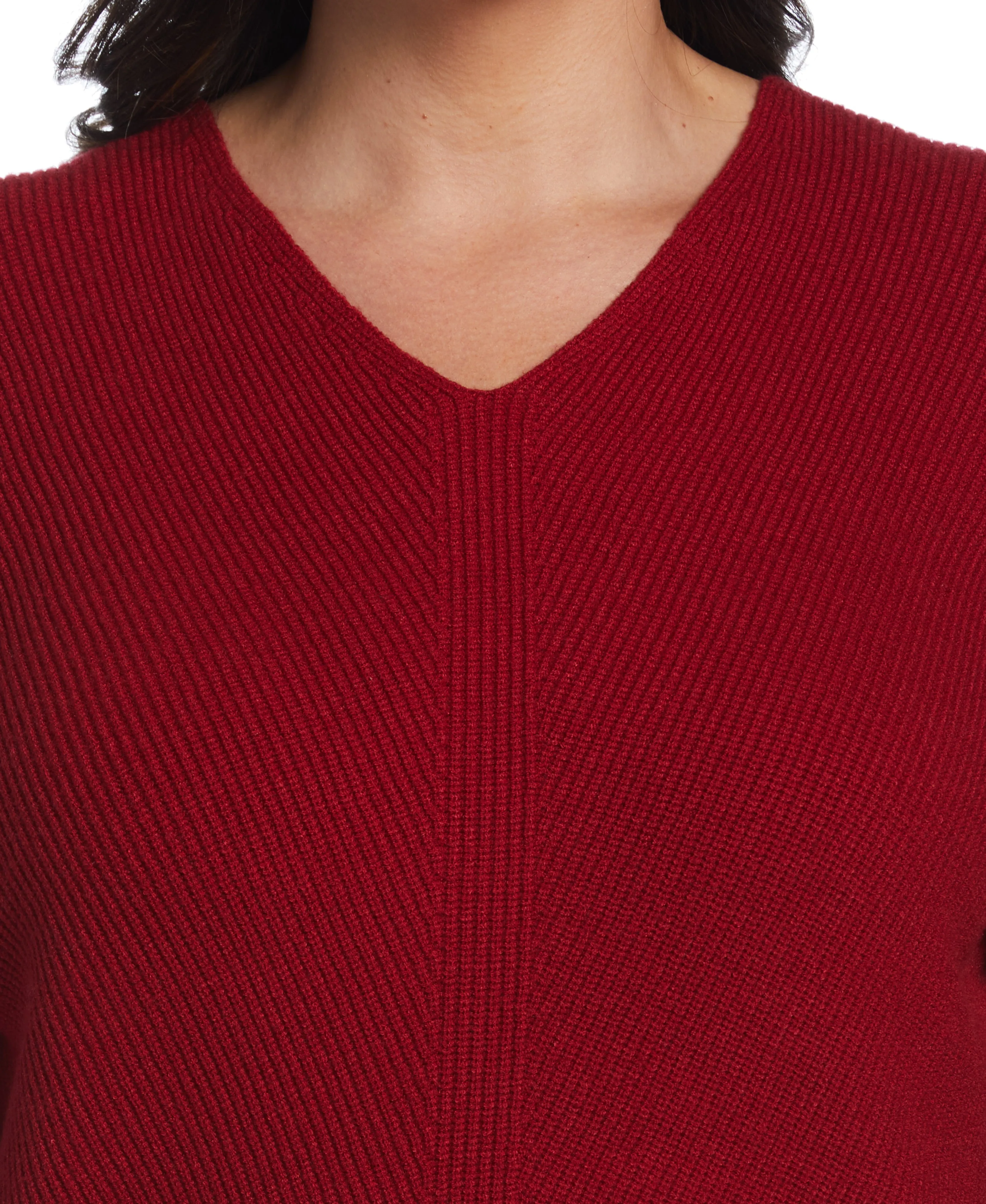 Plus Size Essential Ribbed V-Neck Sweater