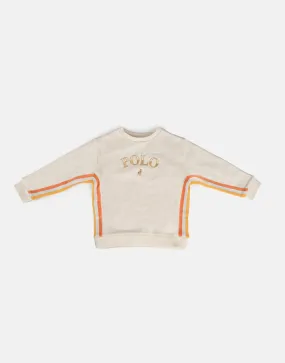 Polo Daniella Knit Panel Sweatshirt Stone