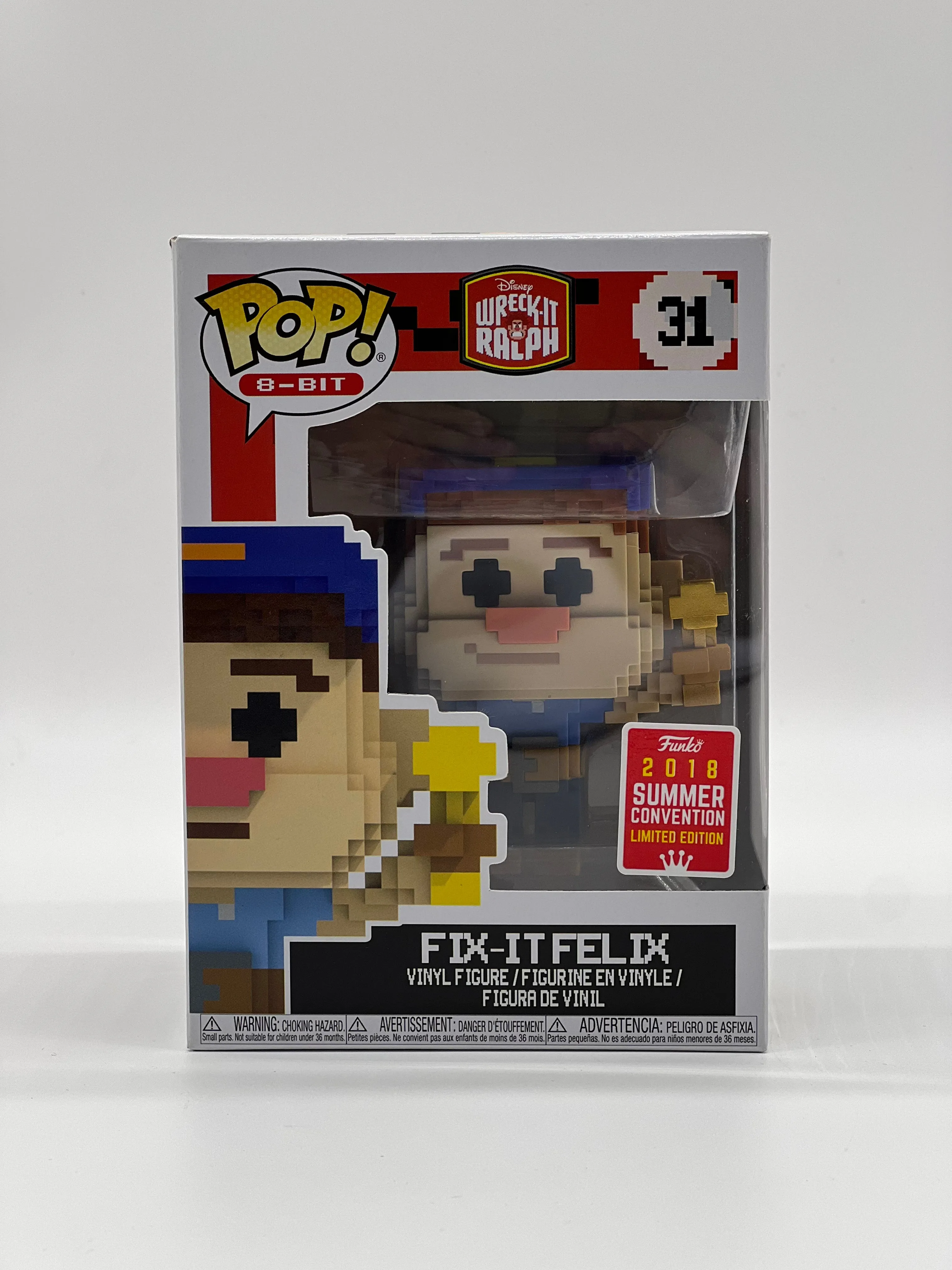 Pop! 8-Bit Disney Wreck-It Ralph 31 Fix-It Felix 2018 Summer Convention Limited Edition