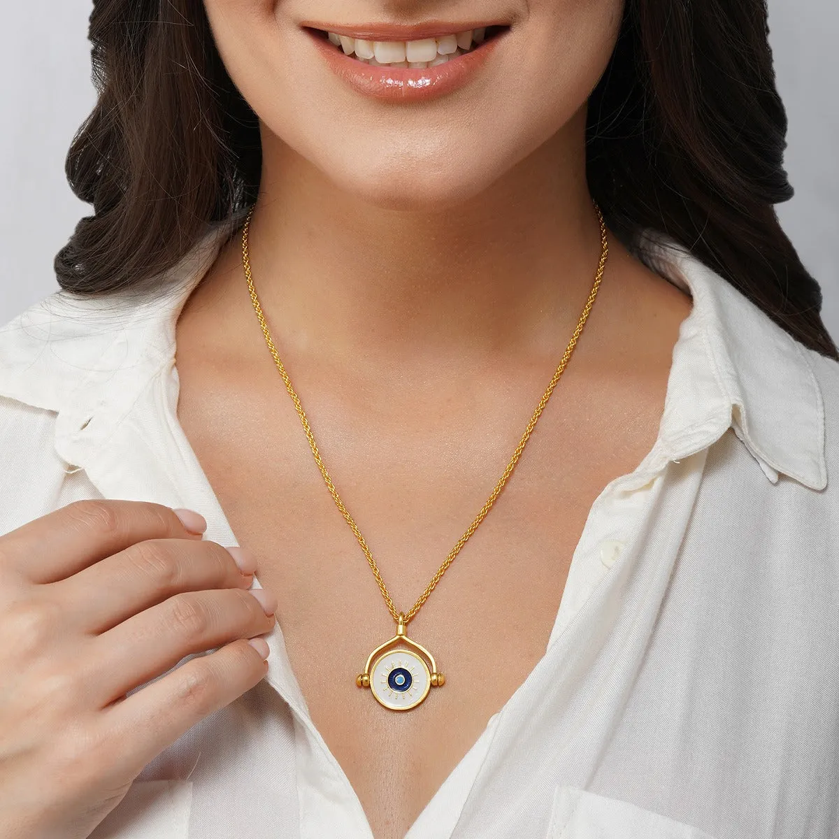 Protection Necklace with Evil Eye and Hamsa Hand