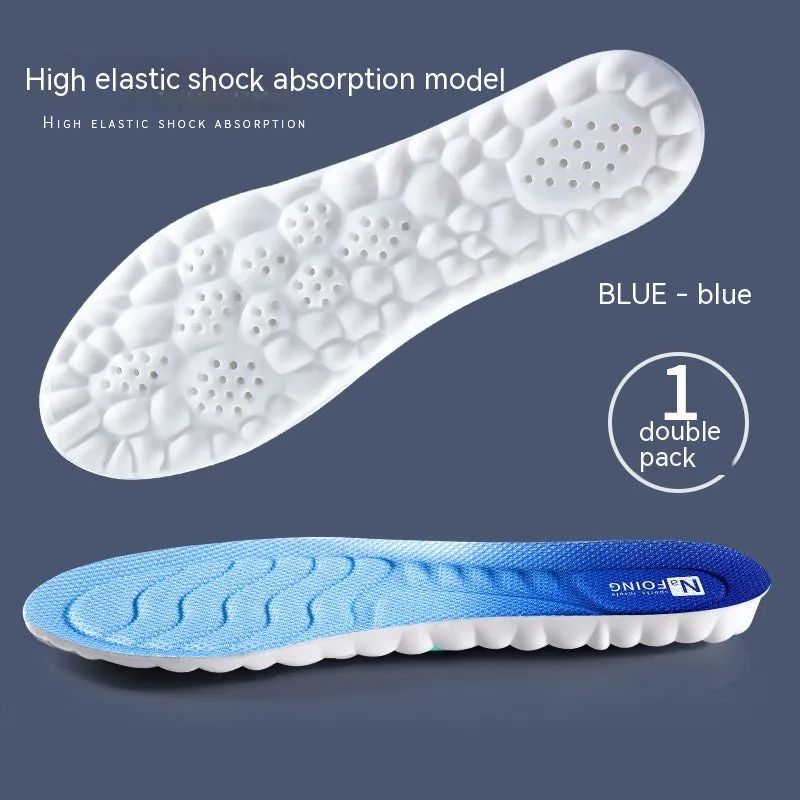 PU Sports 4D Insole Deodorant And Sweat-absorbing Breathable High Elastic Shock Absorption