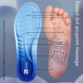 PU Sports 4D Insole Deodorant And Sweat-absorbing Breathable High Elastic Shock Absorption