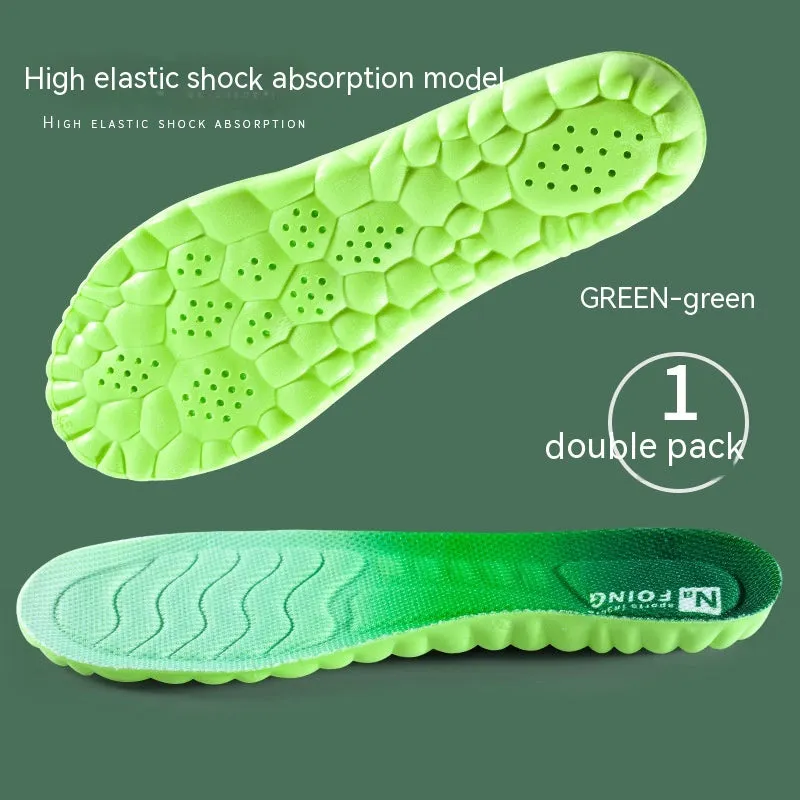 PU Sports 4D Insole Deodorant And Sweat-absorbing Breathable High Elastic Shock Absorption