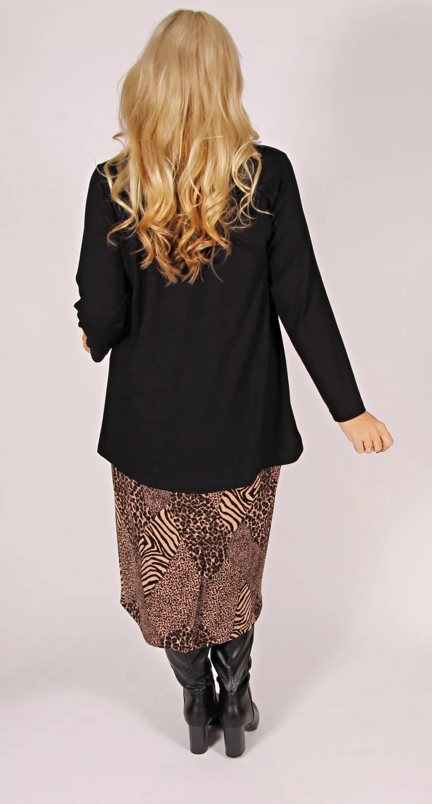 Pull-On Ponti Skirt Animal