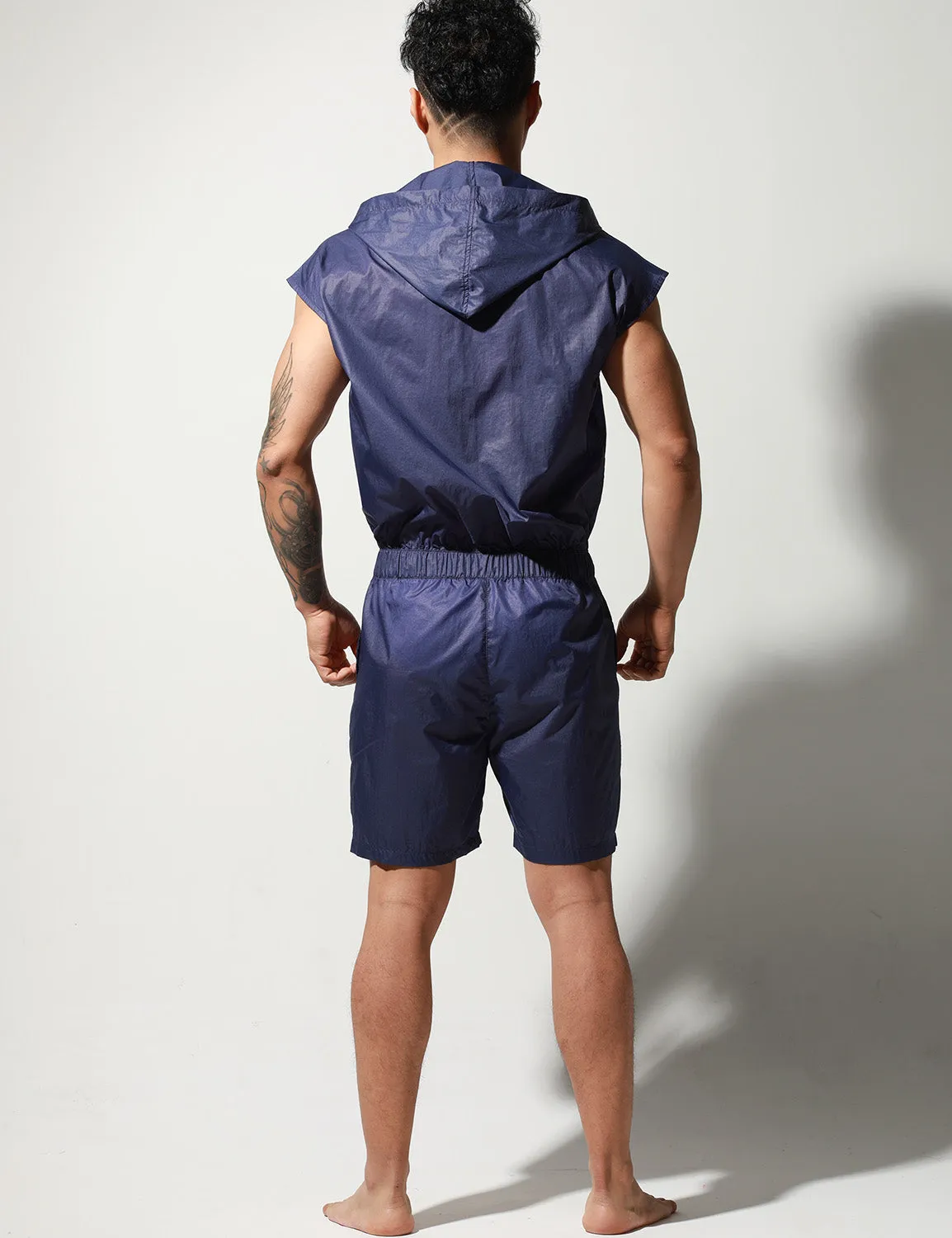 Quick-Dry Union Suit Sleeveless Hoodie T9002