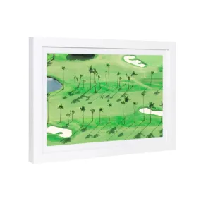 "The Golfers, Palm Beach" Mini Framed Print by Gray Malin