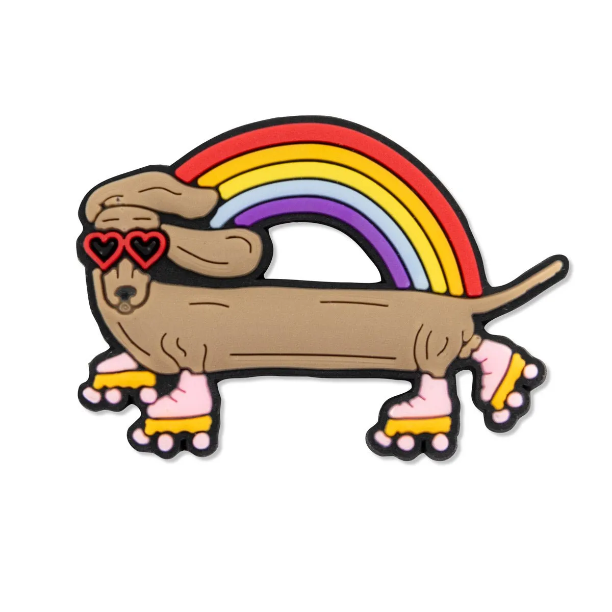 rainbow weenie shoe charm