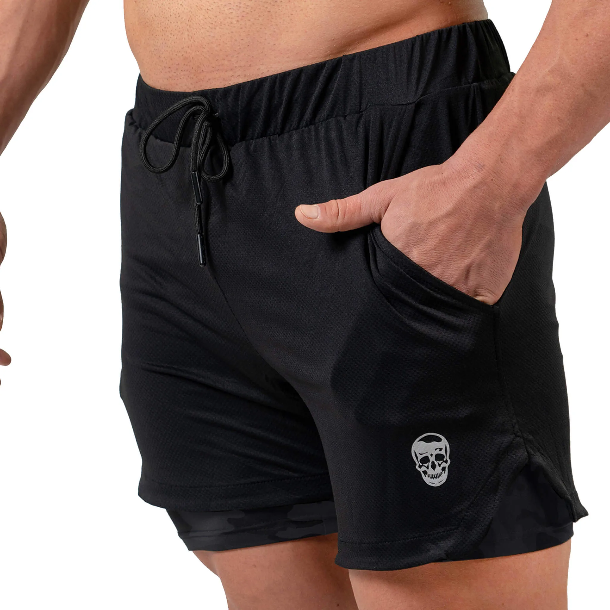 React Training Shorts - Black Camo