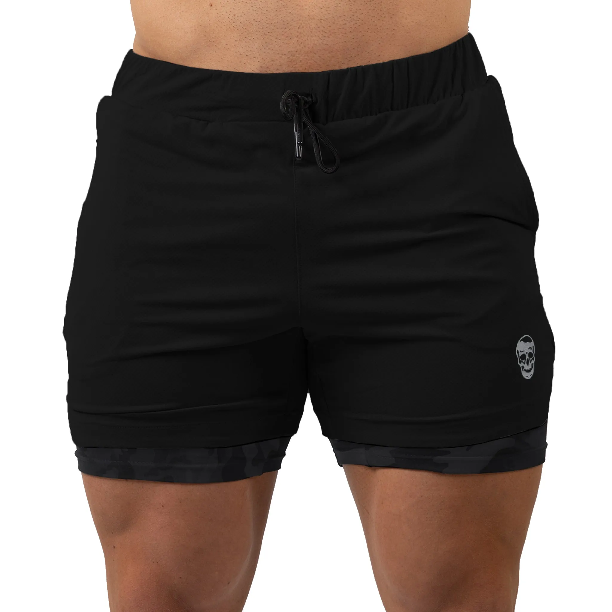 React Training Shorts - Black Camo