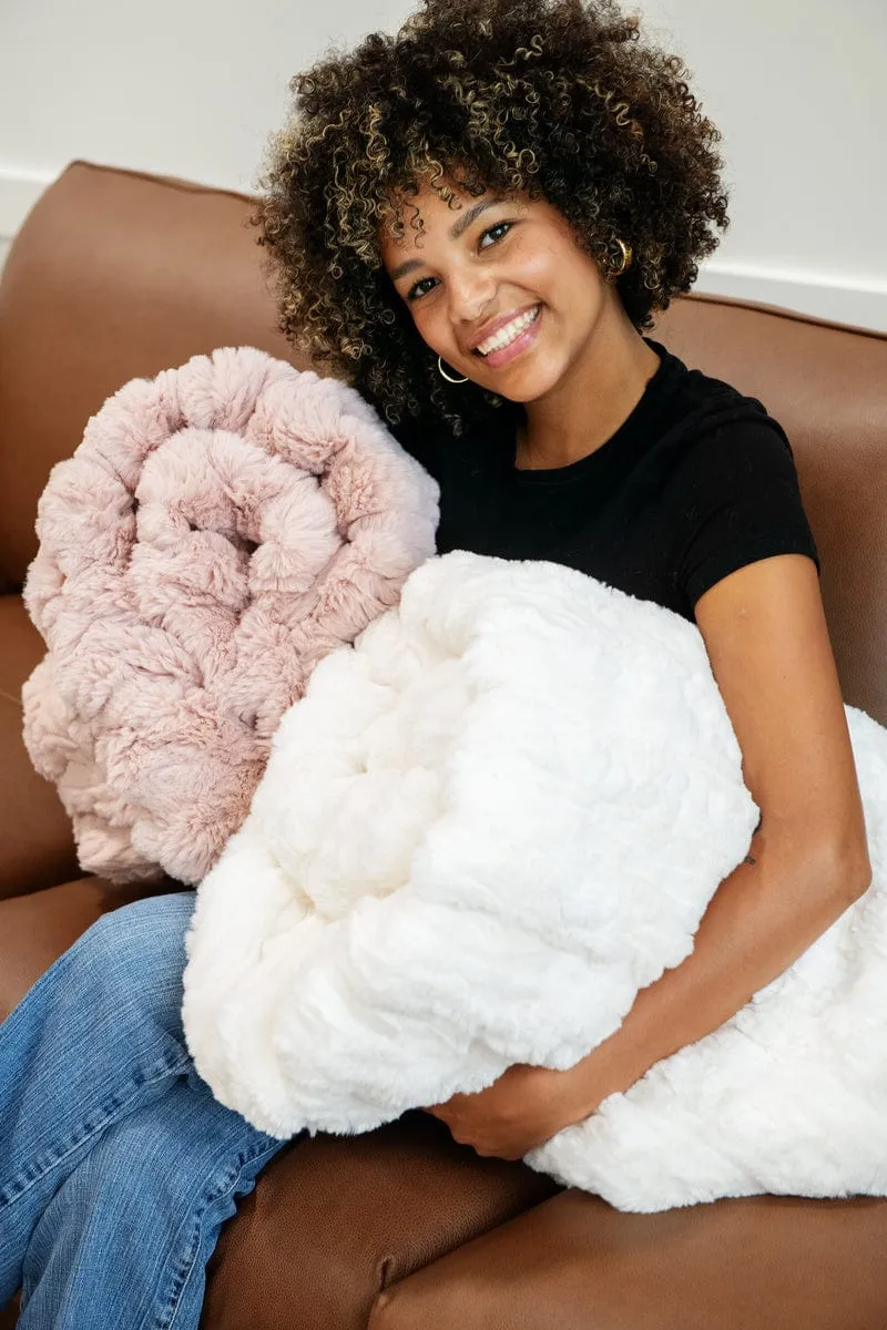 Sculpted Plush Blush Blanket