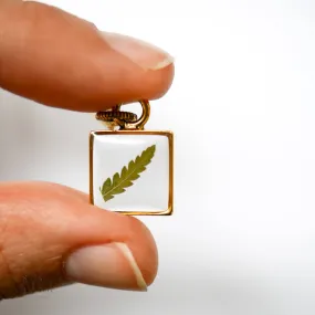 Seed & Soil Small Square Pressed Botanical Pendant