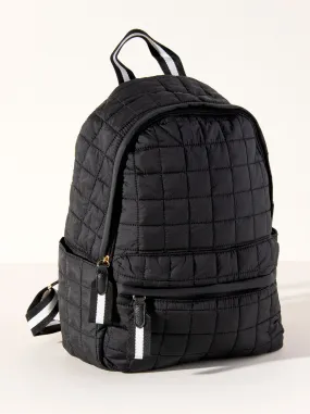 Shiraleah Ezra Quilted Nylon Backpack, Black