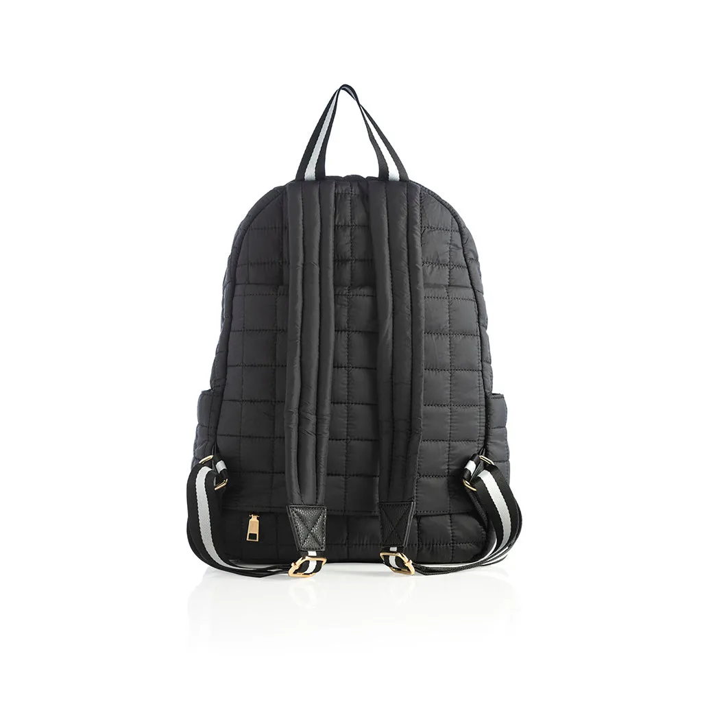 Shiraleah Ezra Quilted Nylon Backpack, Black