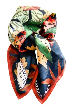 Silk scarf "Fall´ing Love" Lacroix - blue