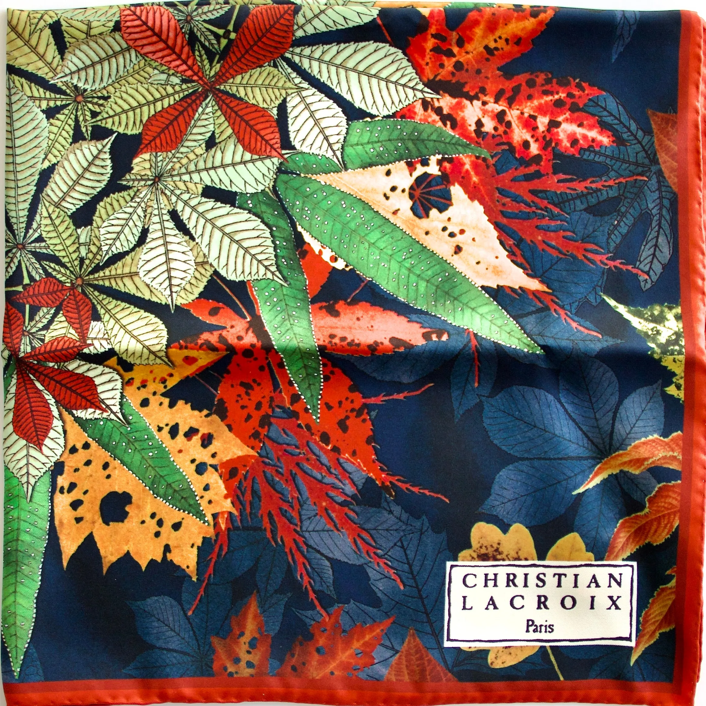 Silk scarf "Fall´ing Love" Lacroix - blue