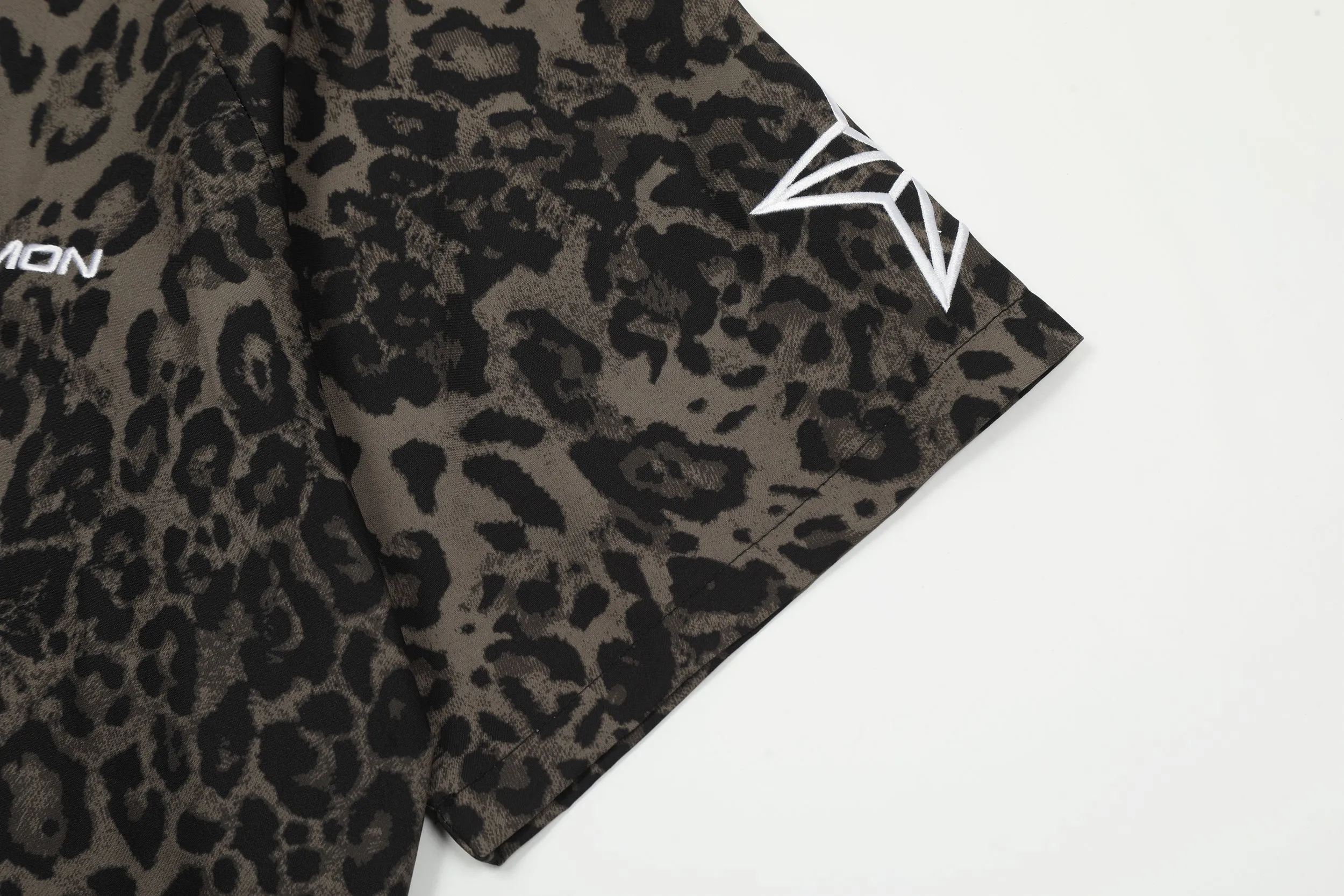 Star | Knot Button Leopard Print Polo T-Shirt