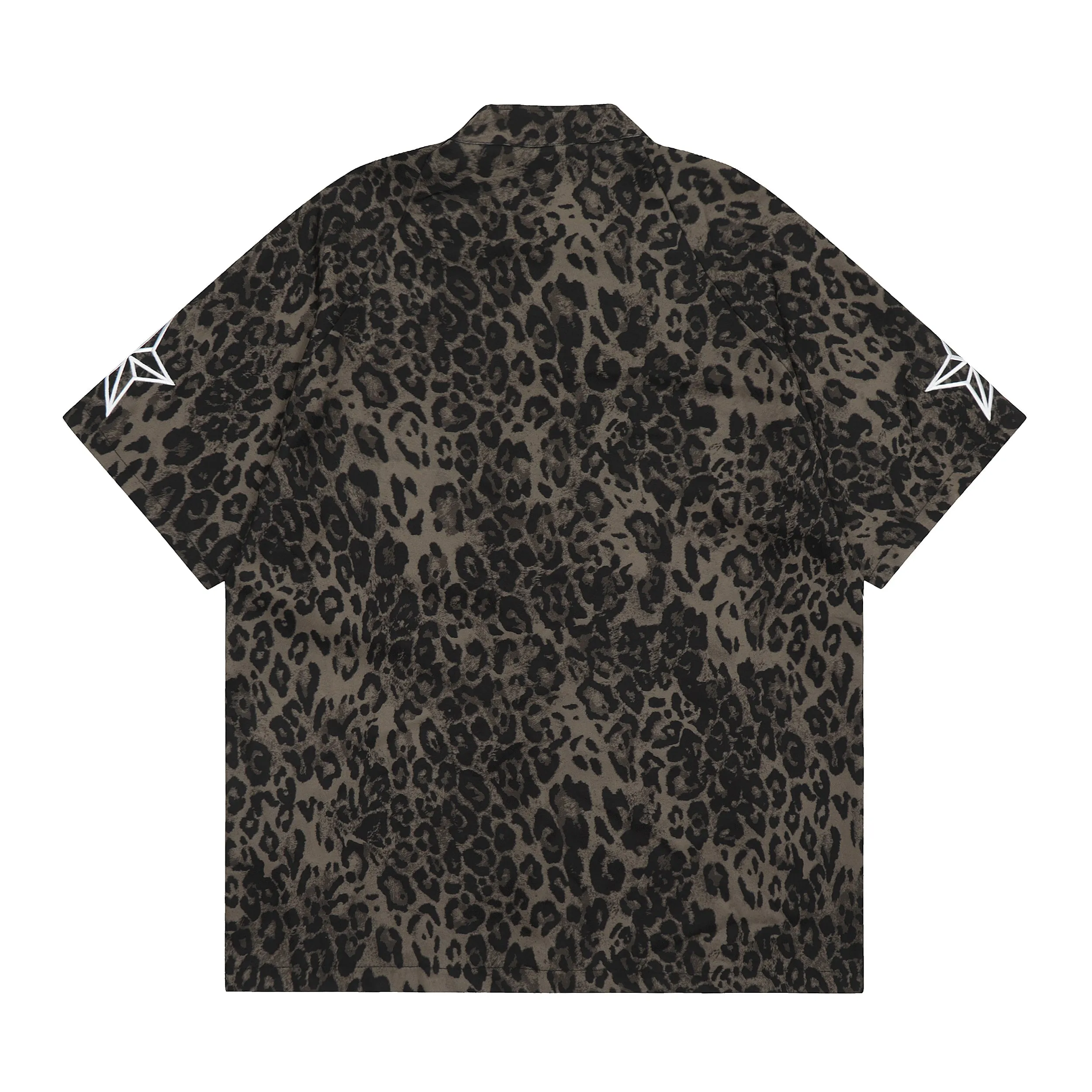 Star | Knot Button Leopard Print Polo T-Shirt