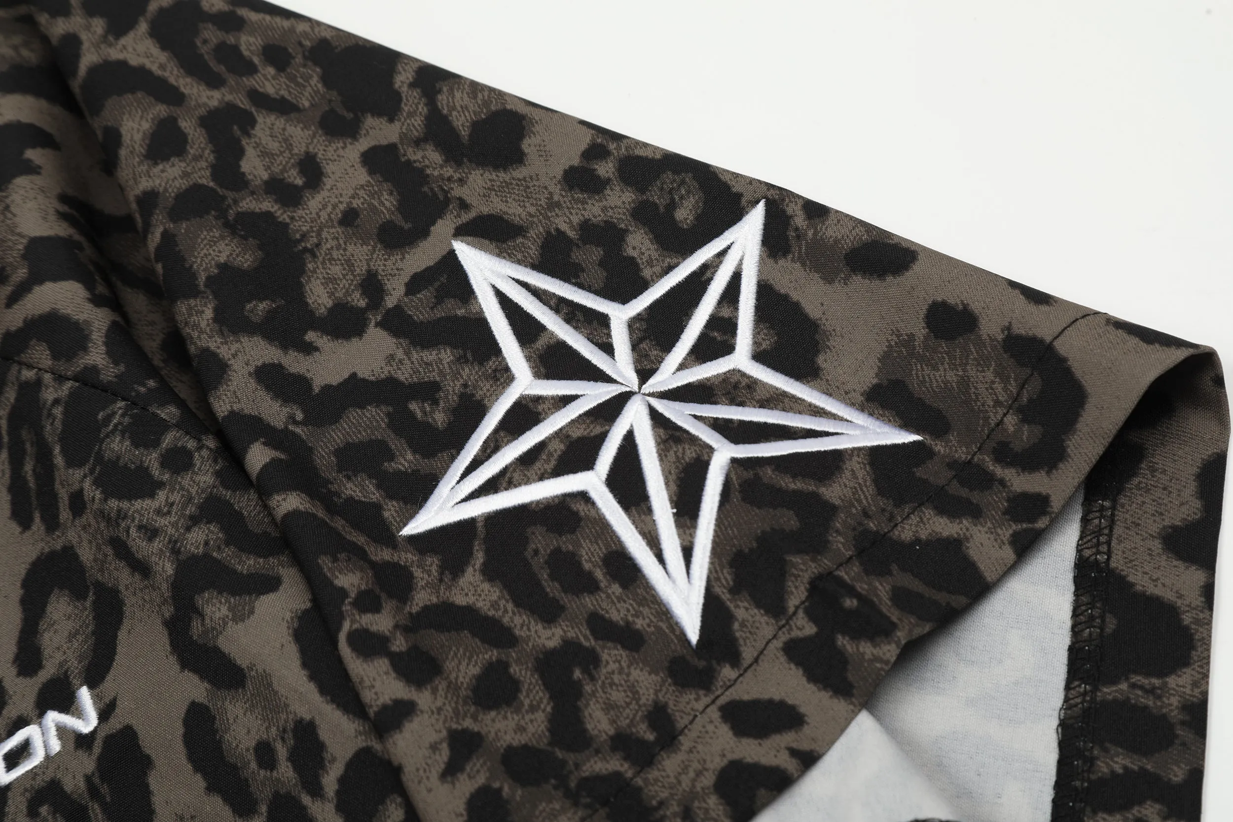 Star | Knot Button Leopard Print Polo T-Shirt