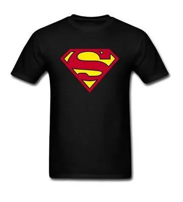 SUPERMAN Black Logo Tee Shirt for Men