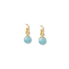 Tamara Earring Drops Yellow Gold - Aquamarine