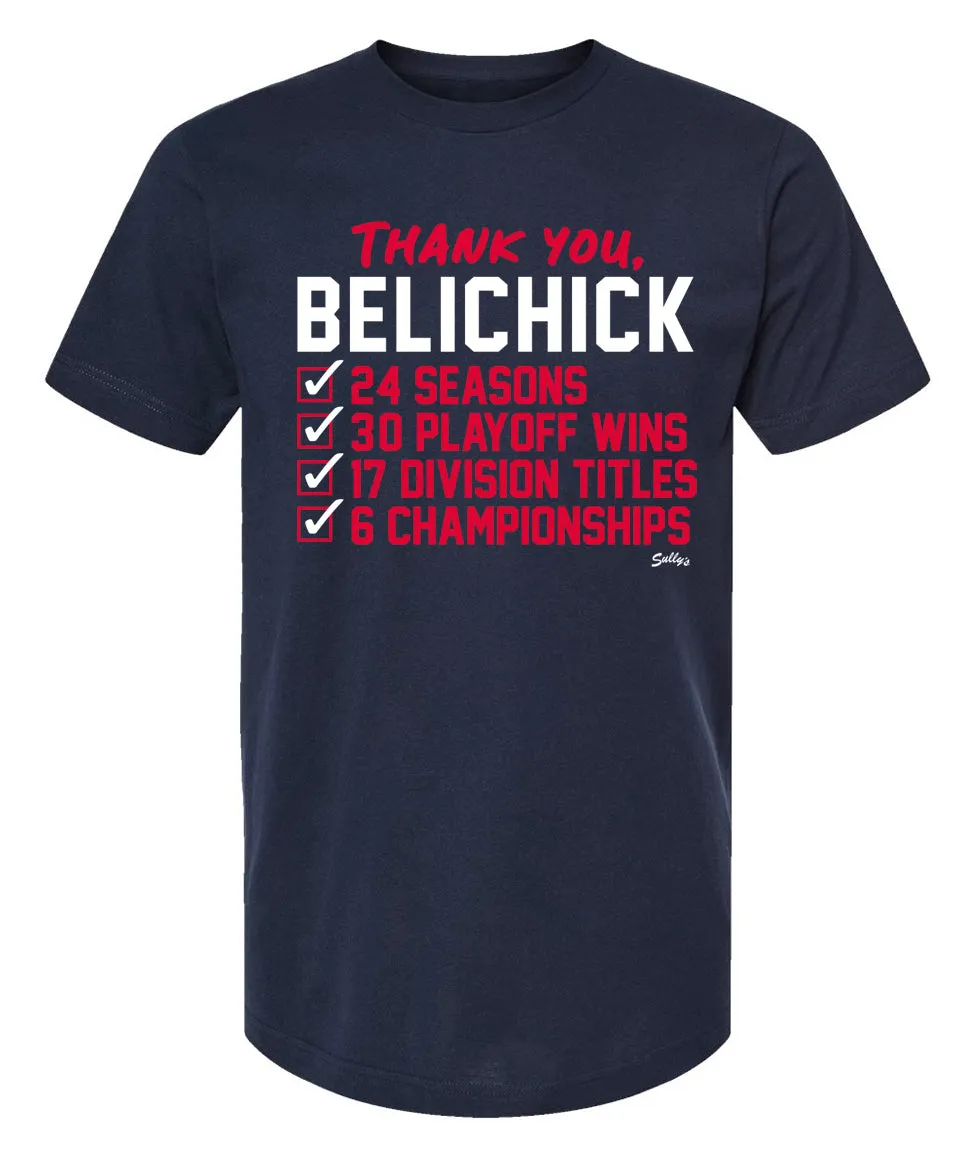 Thank You Belichick Checklist T-Shirt