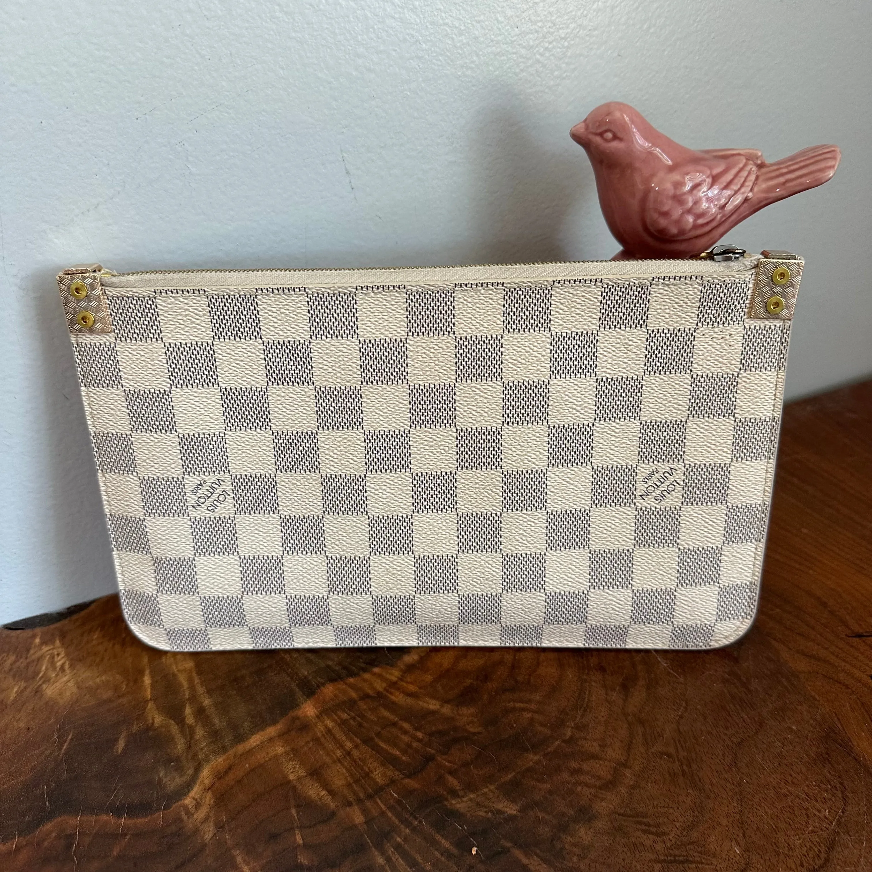 The Chick Crossbody - Upcycled LV in Damier Azur