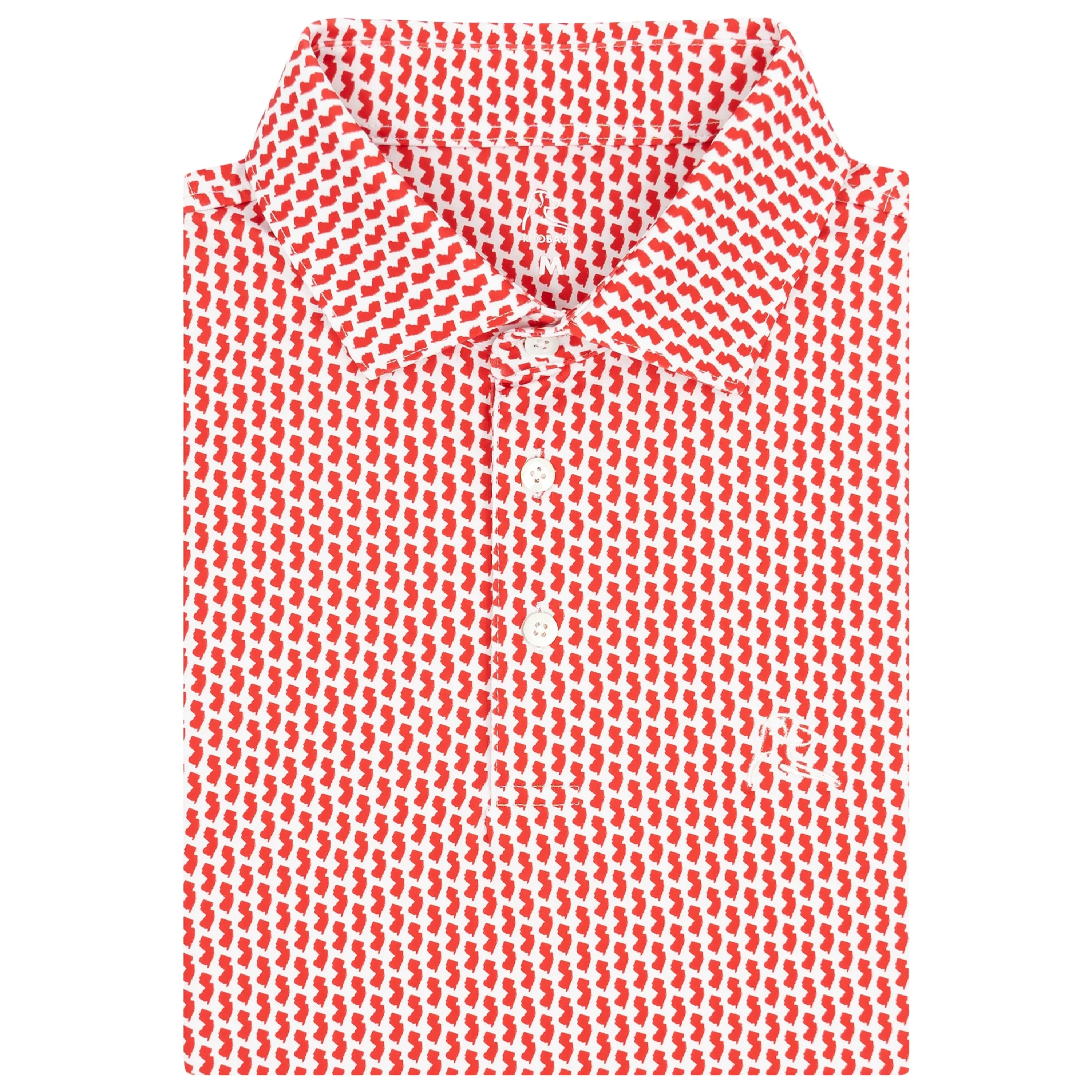 The Garden State | Performance Polo | The Garden State - Classic Red/White