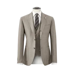 THREE PIECE MENS SUIT IN WOOL LINEN