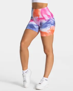 Tie Dye Scrunch Short "Hot"