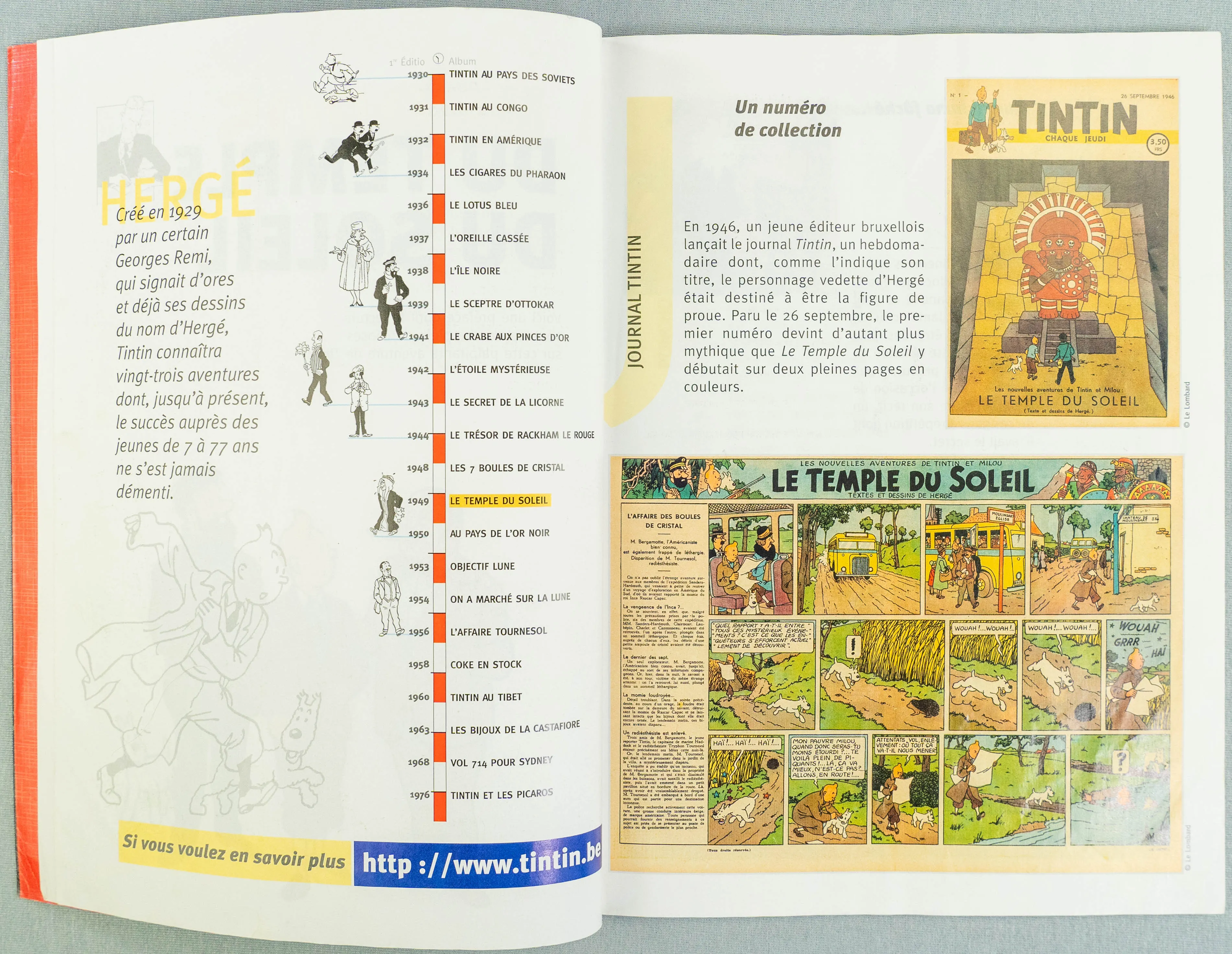 Tintin Le Temple Du Soliel: Casterman 1999 French Rare Intro Edition EO Herge