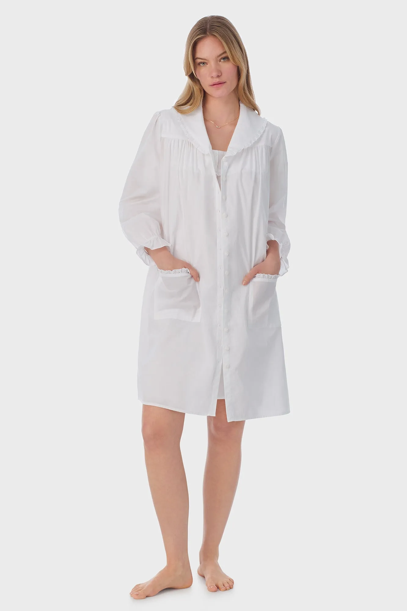 White Cotton Dream Short Robe/Dress