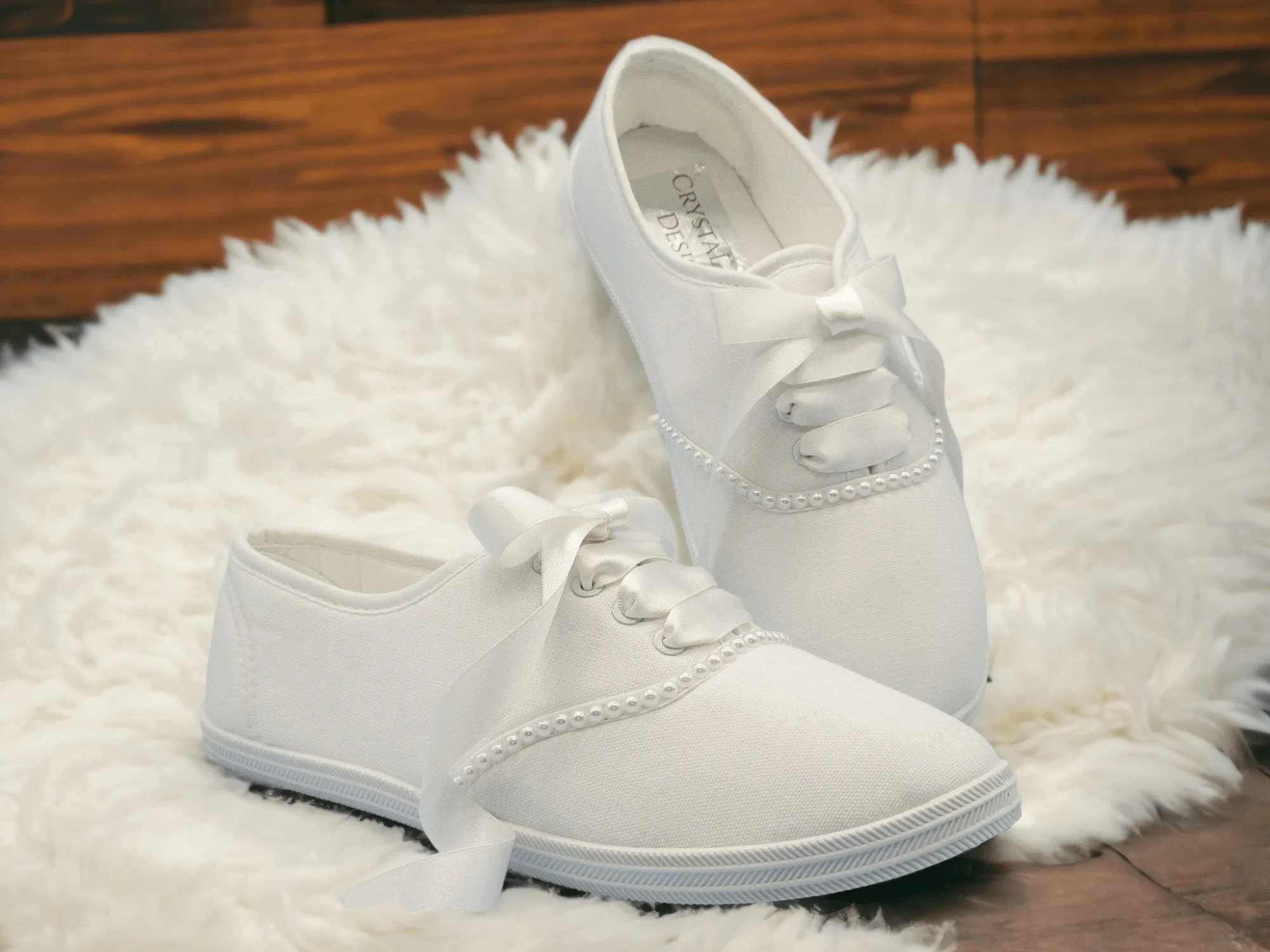 White Pearl trainers for Brides.