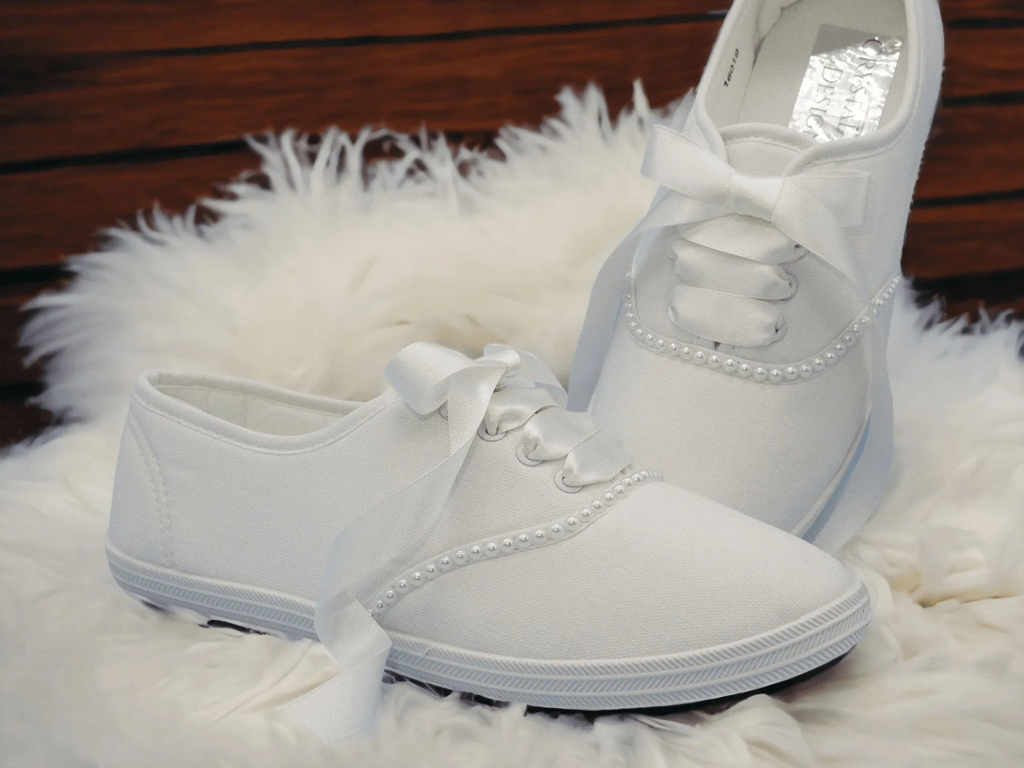 White Pearl trainers for Brides.