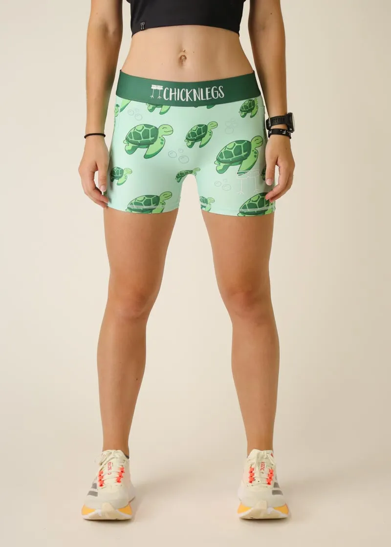 Women's Sea Turtles 3" Compression Shorts